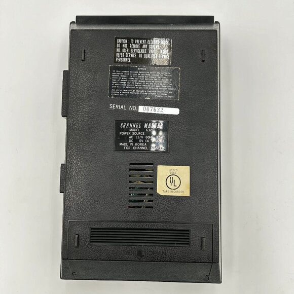 Vtg Channel Master Solid State Cassette Tape Player Recorder 6321 works read - Picture 5 of 7